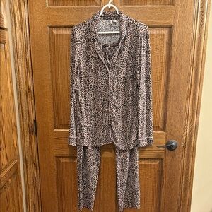 Nordstrom Animal Print Modal Stretch Pajama Set Medium